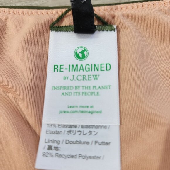 J. Crew Green Curved Waist Cheeky Bikini Bottom New With Tags Womens Size S - Picture 9 of 16